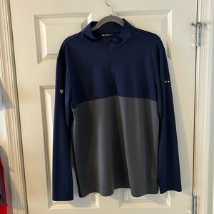 Volvo Brand Quarter zip Sz Lg.